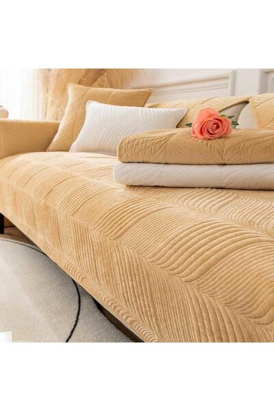 Other Waterproof Pillow Cover - Soft Plush Fabric, Non-Slip - Orange, 45x45 cm