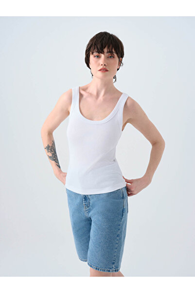 Loft 26Yp69000235 White Women's Sleeveless T-Shirt Lf2038440