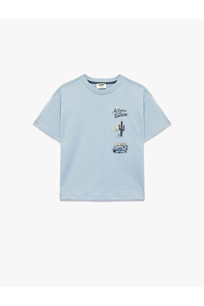 Koton Μπλουζάκι με κοντό μανίκι, βαμβακερό, με στάμπα, oversize