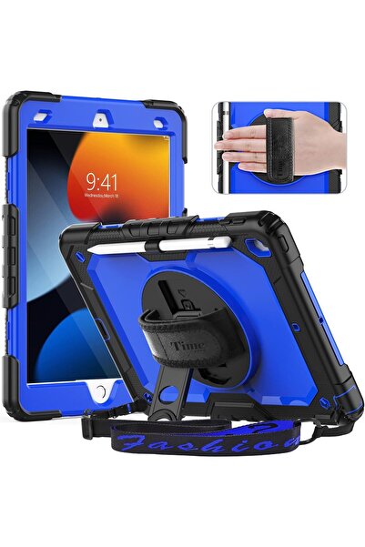 Other iPad 9/8/7 10.2 Case - 3 Layers Protection, 360 Stand, Shoulder Belt , ...