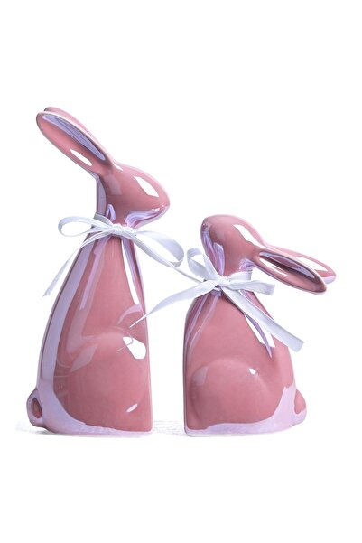 Other Set of 2 Valery Madelyn Easter Bunnies - Vintage Ceramic, Pastel Pink -...