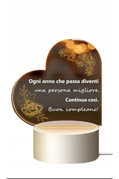 Other Lampă de Veghe LED - Ornament Acrilic, Inscripții în Italiană - Lumină ...