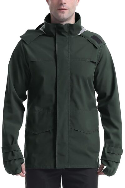 Other Men's Rain Jacket - Waterproof 10,000mm, Polyester Ripstop, Hooded - Gr...