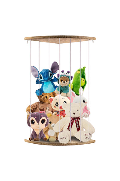 Other Organizator Jucarii Plus - Raft Zoo Suspendat pe Colt, Lemn Masiv, Corz...