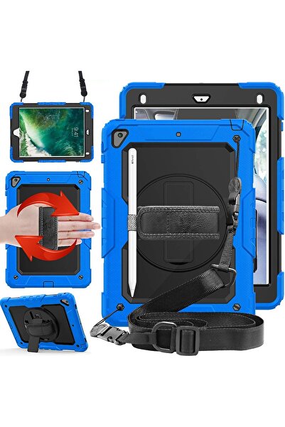 Other iPad 9.7 2018/2017 Case - 3 Layers Protection, 360 Support, Belt Strap,...