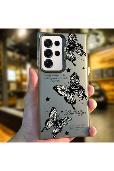 Caseji حافظة هاتف سامسونج جالاكسي S24 ألترا متوافقة مع تصميم الفراشة المطبوعة...