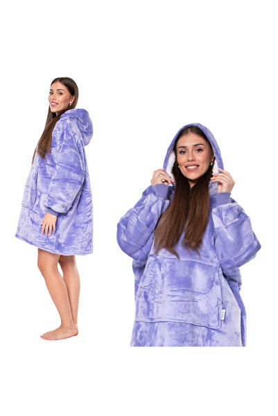 Other Hanorac pătură oversize călduros — Pătură cu mâneci și glugă, material ...