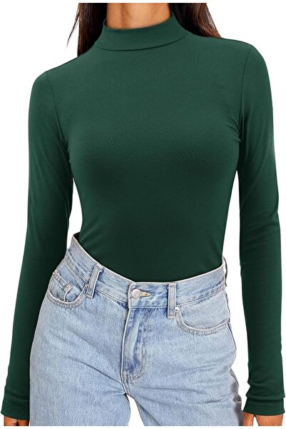 Other Helancă Damă, Tricou Mânecă Lungă, Croială Mulată, Material Elastic, Ve...