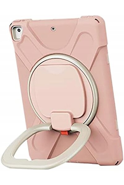 Other iPad 6 / Air 2 Case - Shockproof, 360° Stand, Belt Strap - Pink