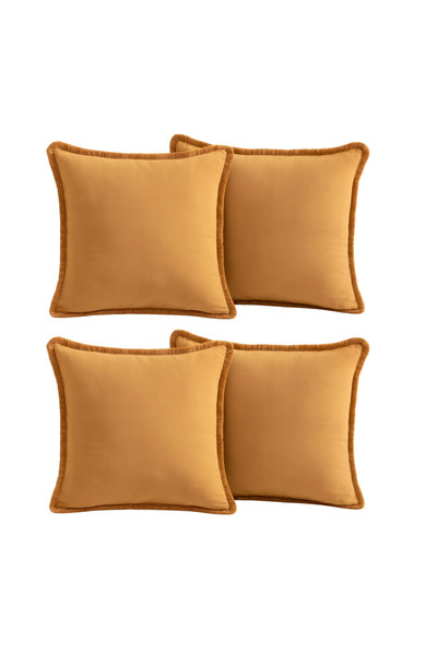 Other Set of 4 Decorative Pillow - 100% Cotton , Boho Style with Tasseled - 5...