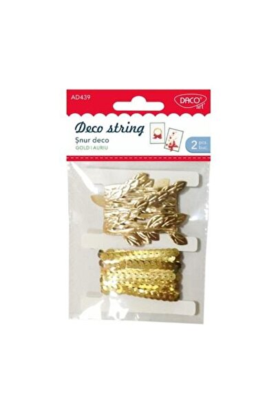 Daco Διακοσμητικό Ντάκο με Χρυσό Κορδόνι, 2 Τεμάχια/Σετ