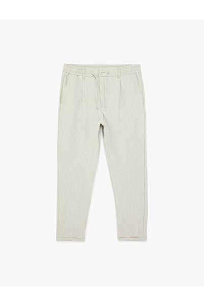 Koton Double Leg Pockets, Elastic Waist, Buttoned Trousers