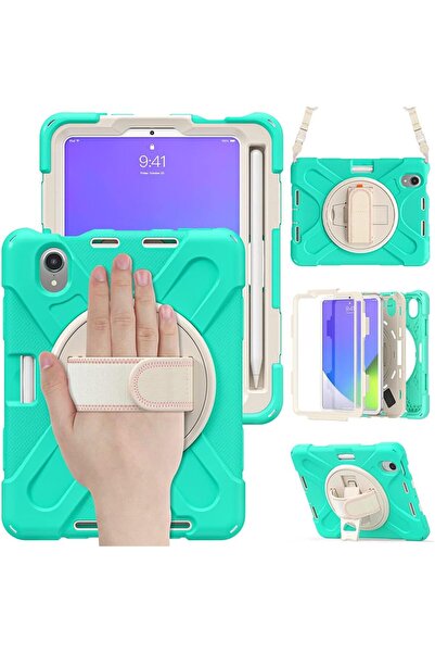 Other Husă iPad Mini 6 8.3 inch - Protecție 3 Straturi, Suport 360, Curea Umă...