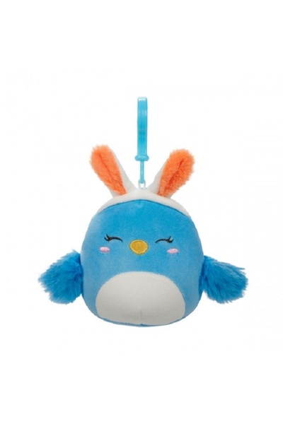 SQUISHMALLOW Jucarie de plus&minus;breloc 9 cm, Pasare albastra Bebe,...