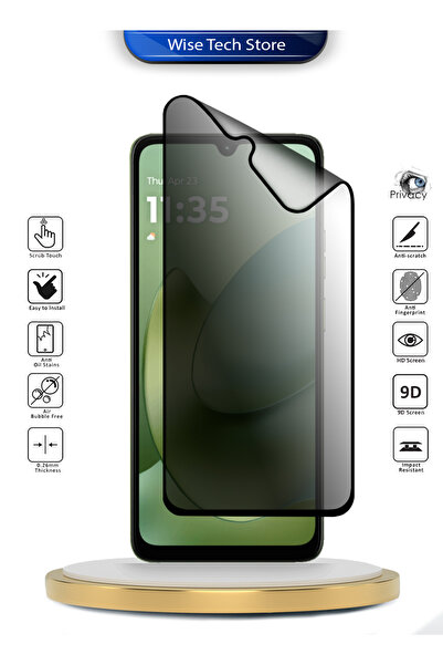 Wtech Motorola Moto G06/ G06 Power 4G Premium Nano Ceramic Privacy Full Cover Matte Flexible Clear/Black