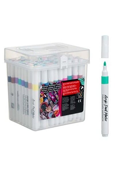 OEM Set 100 Markere Acrilice Permanente, Culori Intense, pentru Sticlă, Metal...