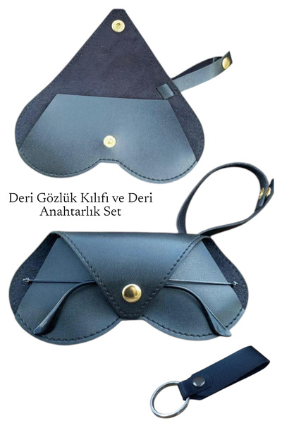 Ayleen Ayz Hangable Heart Model Glasses Case and Keychain Set - Bag Charm Gla...