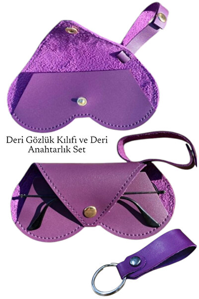 Ayleen Ayz Hangable Heart Model Glasses Case and Keychain Set - Bag Charm Gla...