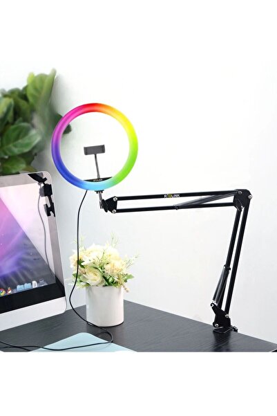 Riolink 10 inc Masa Üstü RGB Ring Light Twitch TikTok ve Zoom Işığı Yayıncı Seti