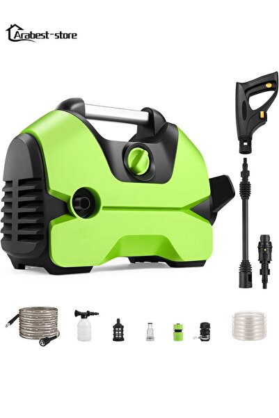 Generic غسالة ضغط كهربائي عالي من أرابيست بقوة 2800 واط، ضغط 2000 رطل لكل بوص...