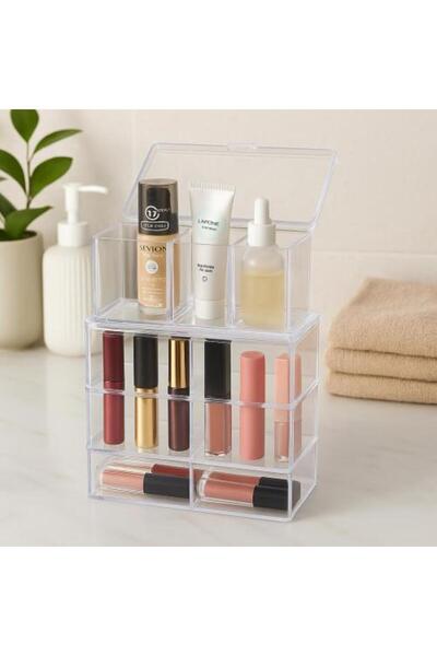 Generic Transparent Acrylic Makeup Organizer with Three Layers