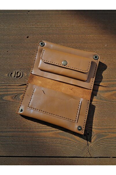 Kurtay Leather %100 Gerçek Deri El Yapımı Tütün Kesesi – Taba