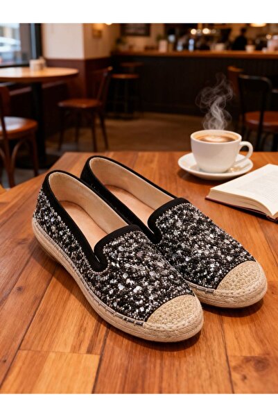 mothers dream Luxury Crystal Espadrille Flats