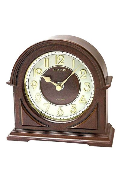 Generic Rhythm Quartz Analog Wooden Mantel Table Clock