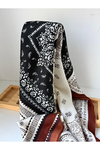 Bo Takı ve Aksesuar Ethnic Patterned Cotton 70*70 Scarf
