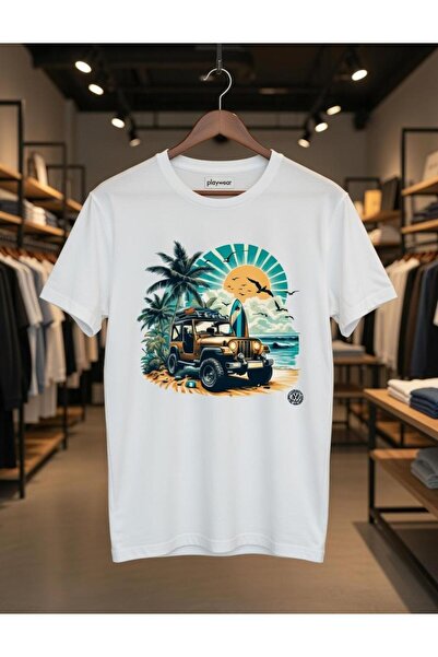 playwear تي شيرت بول كيبل جيب بتصميم مطبوع على شكل سيارة