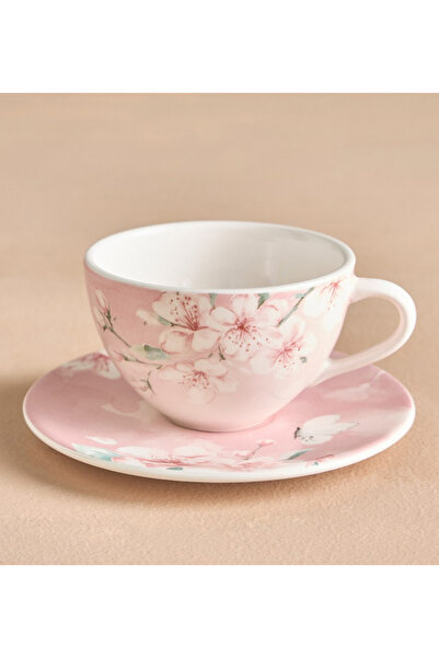 Generic Kimono Ceramic Cup and Saucer Set - 220 ml
