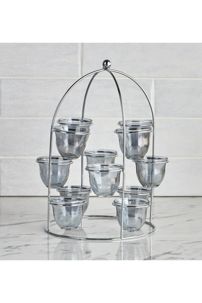 Generic Aras 13-Piece Glass Kahwa Set - 80 ml, Serves 12