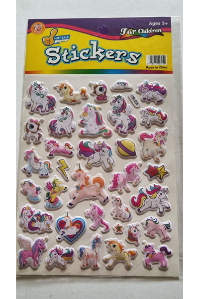 Modellino Stickers For Childreen Puffy Kabartma İçi Hava Dolu Kendinden Yapış...