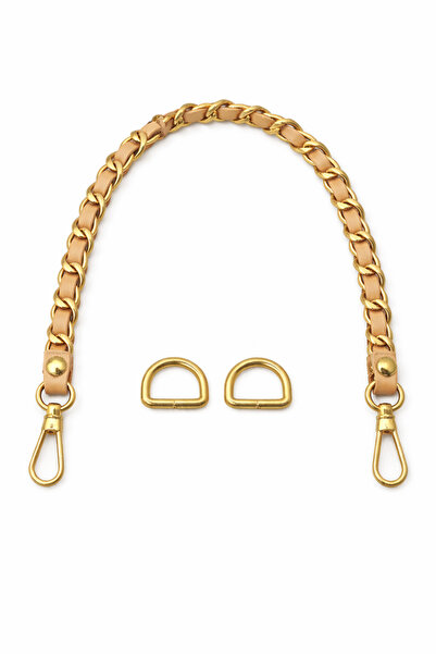 Nildenhobim Camel Color Leather Chain Bag Handle and Bag Front Decoration – w...