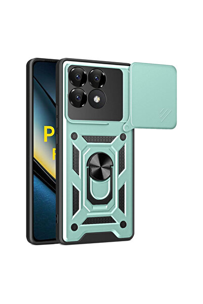 Techsuit Защитен калъф за камера Xiaomi Poco F6 Pro, серия CamShield, зелен