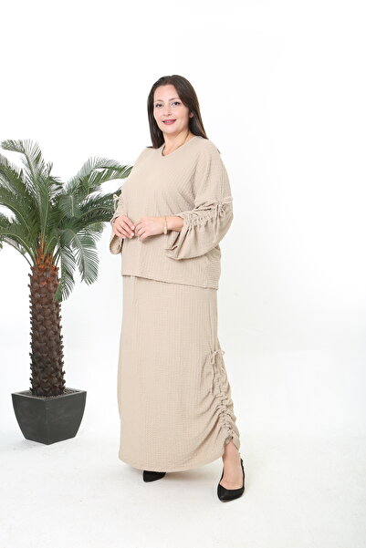 XL Modam SET FUSTĂ TUNICĂ MĂRIMI MARI PENTRU FEMEI