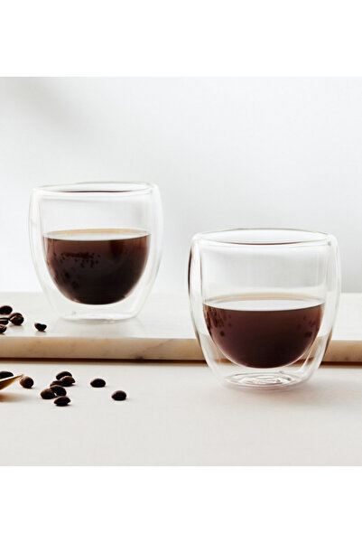 Generic Cafe Borosilicate 2-Piece Glass Set - 250 ml