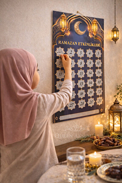 QUEEN AKSESUAR Ramazan Etkinlikleri Kazımalı Aile Takvimi 30 Günlük Sürpriz A...