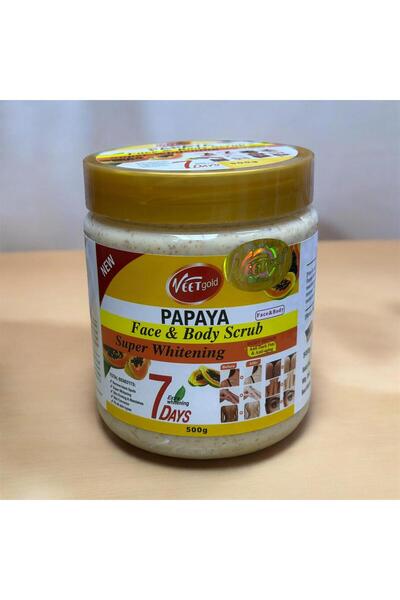 Veet Gold Papaya Super Whitening Face & Body Scrub – Natural Exfoliating & Sk...