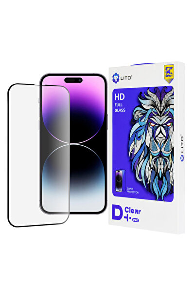 Lito iPhone 14 Pro Max D+ Pro Clear Glass Film, Black