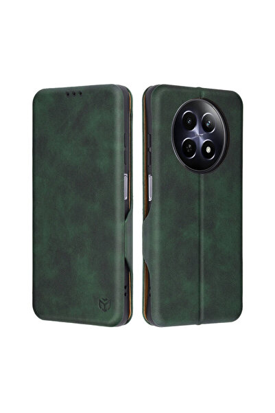 Techsuit Θήκη 360° για Realme 12 Safe Πορτοφόλι Plus, πράσινη
