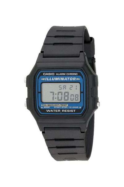 Casio Men's Illuminator Water Resistant Digital Watch F-105W-1A - 35 mm - Black