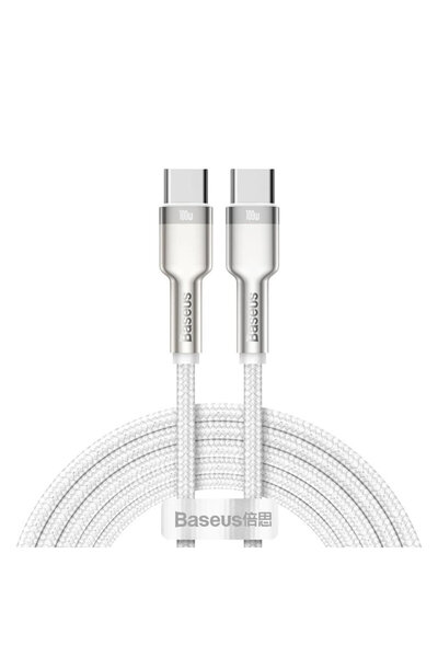 Baseus Type-C Data Cable Baseus, 100W, 480Mbps, 1m, White, CATJK-C02