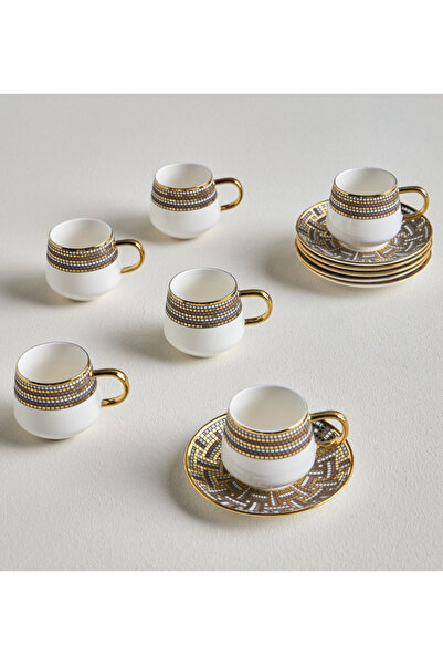 Generic Nexus 12-Piece Porcelain Espresso Set - 90 ml, Serves 6