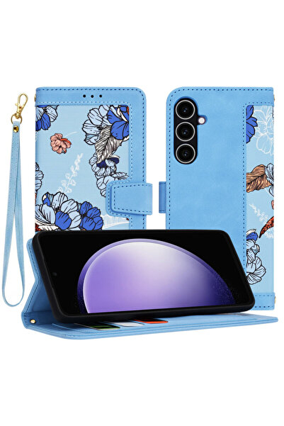 Techsuit Εξατομικευμένη θήκη για κορίτσια Samsung Galaxy S23 FE FlipCraft, μπλε