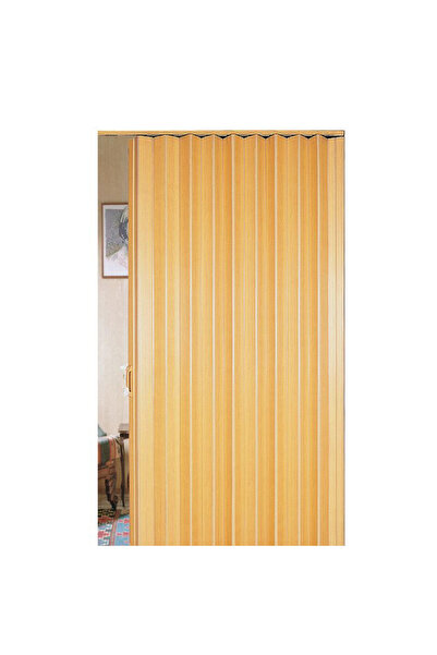 ENLIS PVC Akordiyon Kapı 100x200 cm Katlanır Sürgülü Oda Banyo Kapısı Meşe