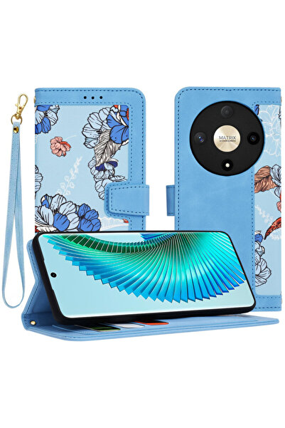 Techsuit Husă personalizată pentru fete Honor Magic 6 Lite FlipCraft, albastră