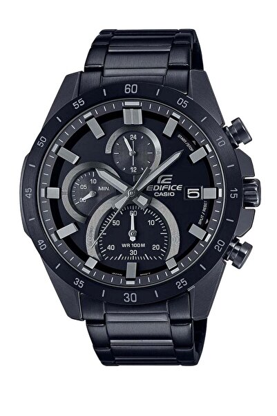 Casio Edifice Men Stainless Steel Black Strap Chronograph Watch