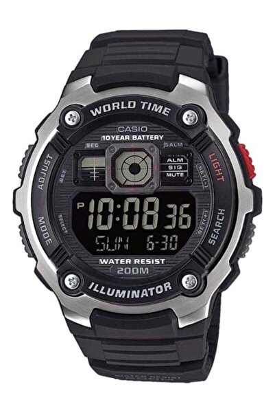 Casio Men's Illuminator Water Resistant Digital Watch AE-2000W-1BVEF - 48 mm ...