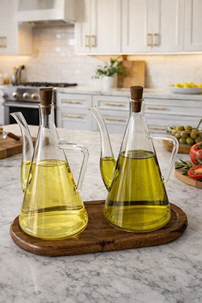 morponi Acacia Borosilicate Glass with Acacia Stand and Acacia Lid Glazzy Oil...